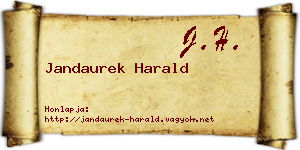Jandaurek Harald névjegykártya